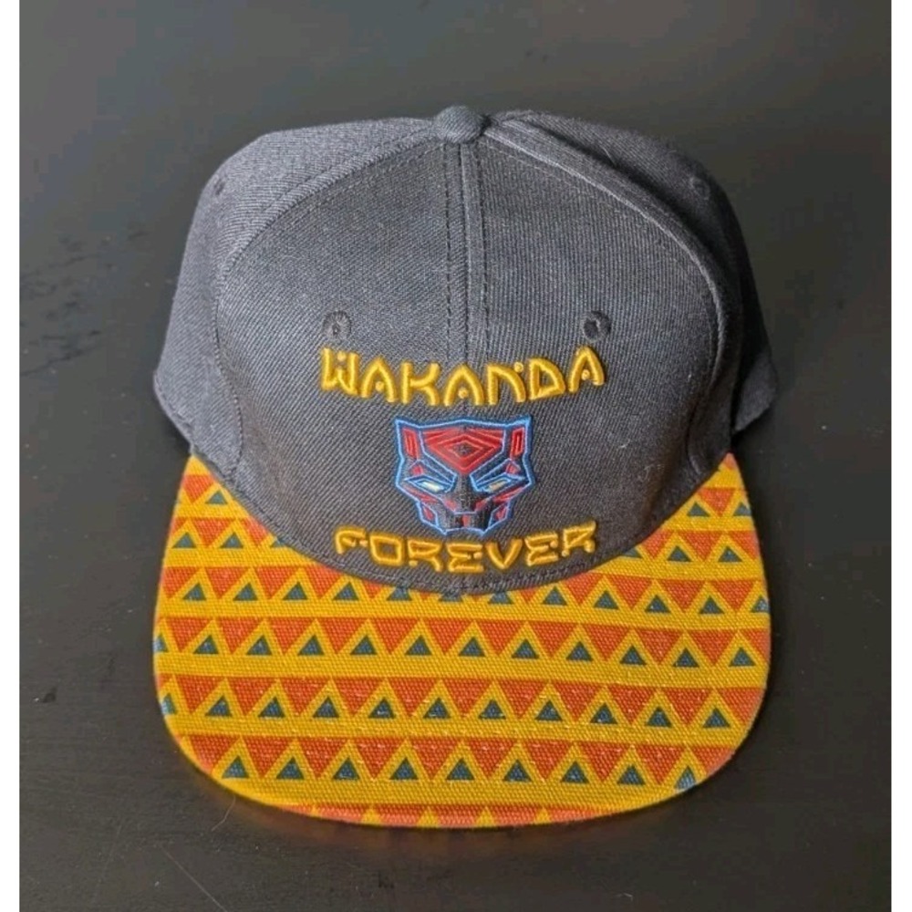 Black Panther Wakanda Forever official Marvel Snapback Hat Multicolor